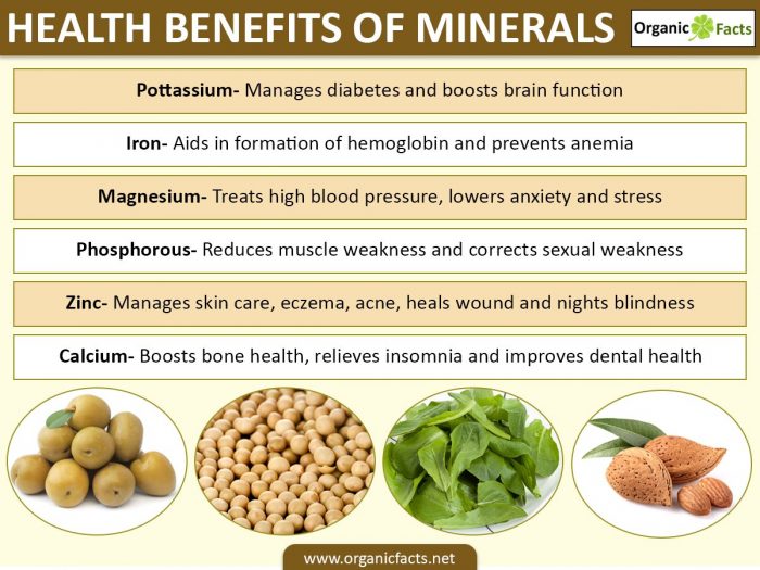 Health Benefits Of Minerals Organic Facts